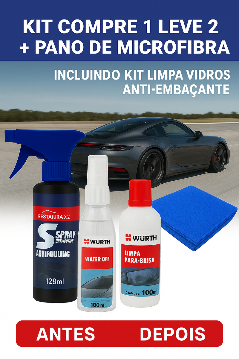[COMPRE 1 LEVE 2] KIT 2 UNIDADES + Pano de Microfibra Restaurax® 2.0 Agente de Renovação Cerâmico 3 em 1 - Renova a Pintura Queimada e Riscos!